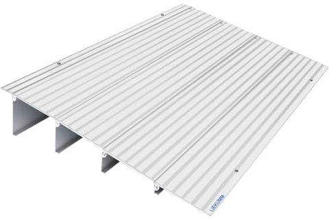 LIEKUMM Threshold Ramp 10 cm Height, 360 kg Capacity Wheelchair Ramps for Doorways, Aluminium Ramps for Mobility Scooters, Portable Wheelchair ramp for Driveways, Steps, Stairs, Curbs, Bicycles