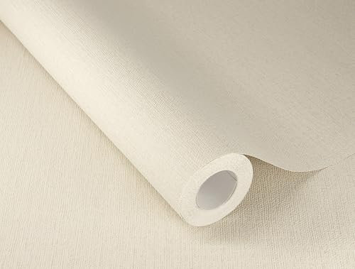 Rasch Papier peint intissé 804577 de qualité supérieure avec aspect textile, structure textile, beige clair, 10,05 x 0,53 m