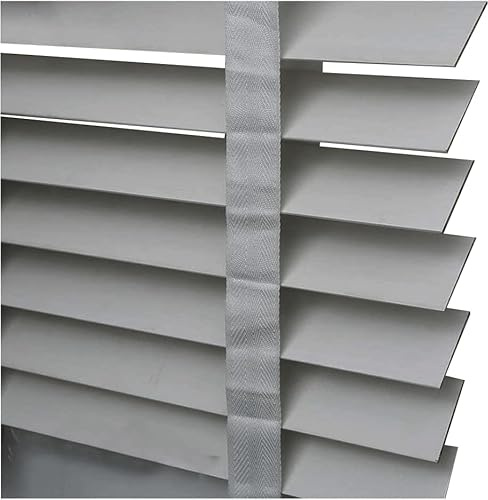 Apex Faux Wood Window Venetian Blinds 50mm Slats Grey (225Wx213L cm) | Easy Fit Trimmable Home Office Child Safe Windows Blind