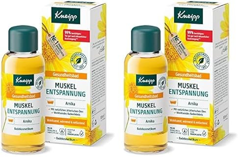 Kneipp Bagno Salute Rilassamento Muscolare - Olio da bagno con prezioso estratto di arnica e oli essenziali di Cabreuva, rosmarino e pinus Specie - rinvigorisce e fa bene dopo lo sforzo fisico - 100