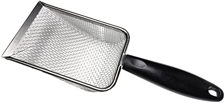 Edelstahl Sand Metall Schaufel Sieb Feinmaschig Terrarium Substrat Reiniger Ecksieb Reiniger