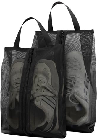 ZephyrCraft Schuhtasche 2er Set - Schuhbeutel Reise für Männer- und Frauenschuhe, wasserdichter Beutel mit Reißverschluss, Reisezubehör für Urlaub und Reiseutensilien, ideal als Travel Essentials