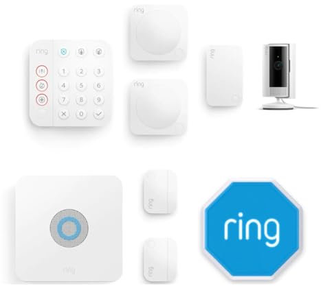 Ring Alarm 8 Piece (2nd Gen) M Pack with Outdoor Siren and Indoor Camera (Latest Model)