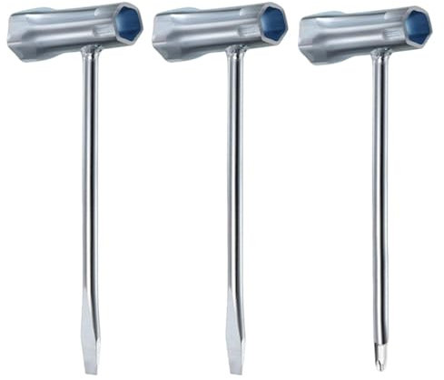 YSDYY 3-Piece Metal Wrench Set, Multi-Function Wrench, Spark Plug Wrench, Portable Tool