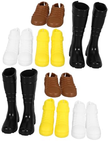 FUNNETOYU 8pairs Miniature Doll Shoes Toy Shoes Doll Accessories Dress up Supplies for Boys and Girls Accessories