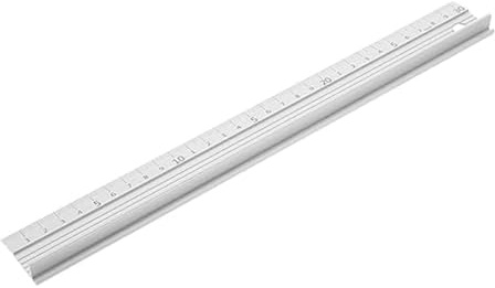 30cm Aluminium Cutting Ruler with Raised Grip, Non-Slip Metal Ruler