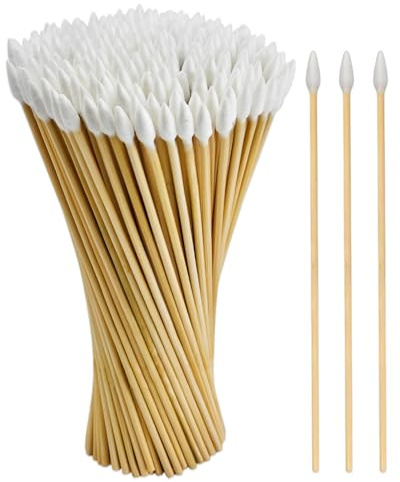CATZUM Cotton Fioc Lunghi 15 cm, 100 Pezzi, Bastoncini Cotonati per Pulizia di Precisione, Strumenti Trucco, Elettronica, Tastiera, Fotocamera, Dettagli e Orecchie