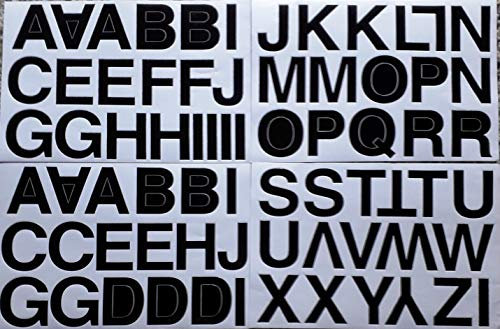 Buchstaben Aufkleber ABC-Alphabet Sticker zum auf/kleben 4 Bögen Format 190 mm x 270 mm je Bogen