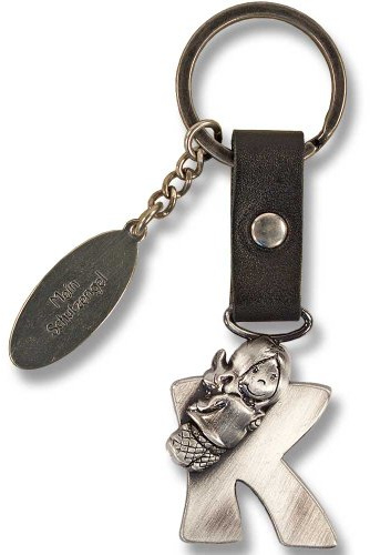 Guardian Angel Key Ring with Letter K