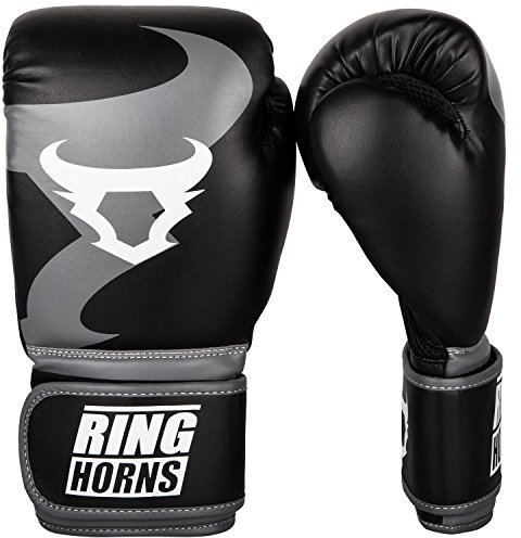 Ringhorns, Charger Boxhandschuhe, Unisex Erwachsene, 14 Oz, Schwarz