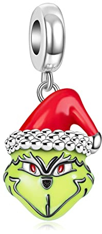 H.ZHENYUE Gioielli Natale Charm Beads Fit Bracciali, Argento Sterling 925, Happy Halloween Compleanno San Valentino Regali per la Festa della Mamma per Donne Moglie Ragazze
