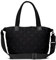 Zwei Damen Puffer Tasche Cleo CL200 gesteppter Shopper, quilted Tote Bag, ultraleicht, wasserabweisend, robust, als große Umhängetasche mit zusätzlichem langen Gurt tragbar (black)