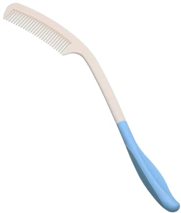 Zwpontia Peine de mango largo, suave y multifuncional, elegante cepillo de mango largo, hermoso peine con mango largo para niñas