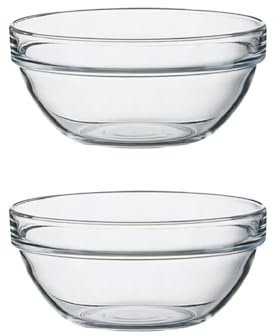 JIHUOO 2 Pcs Glass Facial Mud Mask Bowl Clear Face Mask Mixing Bowl Essential Oil Bowls Food Prep Measuring Bowls Cosmetic Skincare Beauty Tool for Professional Salon