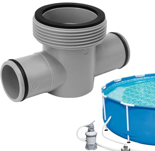 Conector de manguera en forma de T para interfaz de tubería de agua de 32-38 mm de diámetro, conector de manguera de piscina, junta de extensión de tubería de agua