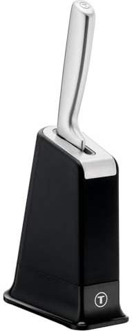 Tefal EverSharp, Cuchillo chef de acero inoxidable, Bloque de cuchillos con afilador integrado, Afilado duradero, Corte impecable, K297S204