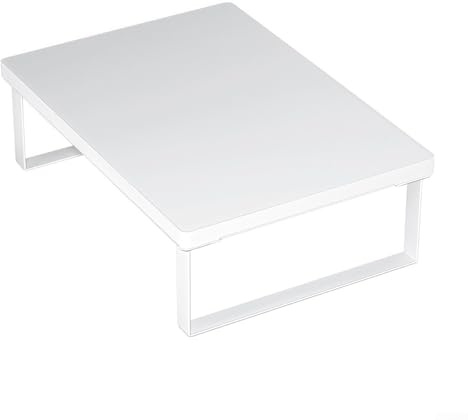Marchfunny Grille de protection compacte pour four à micro-ondes et cuisinière à induction avec composition en bois et pied fonctionnel (blanc)