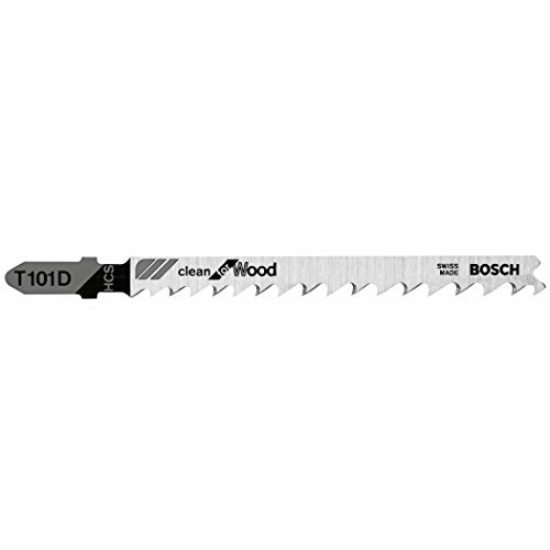 Bosch T101D100 100 pc. 4 in. 6 TPI Clean for Wood T-Shank Jig Saw Blades