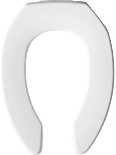 Bemis 2L2155T 000 Medic-Aid Plastic Raised Open Toilet Seat with 2-Inch Lift, Round, White Colour, Elongated