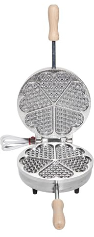 CBE Elettrodomestici 8050300CR Ferratelle Biscottiera Elettrica Tonda, 600 Watt, Cromato