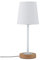 Paulmann 79636 Neordic Stellan Tischleuchte max.1x20W E27 Weiß/Holz 230V Stoff/Metall/Holz