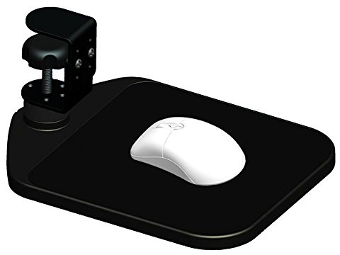 Yanghx - Tapis de souris ergonomique - Rotatif - Plate-forme à mettre sous le bureau Noir