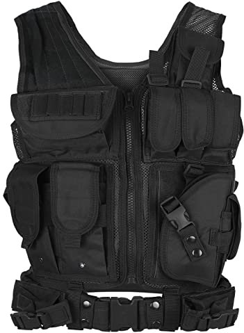 Lixada Taktische Weste Outdoor Molle Weste Modular Gear Carrier Einstellbares Training Gaming Paintball Assault Weste Kampftraining