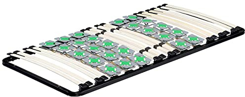 ERGO Sommier à lattes ergonomique avec plots supports articulés 100X200 cm | Soutien ciblé des lombaires et des épaules, couchage indépendant, cadre en acier et adapté à tous types de matelas.