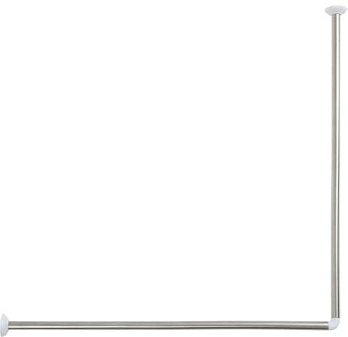Tendance - Barre de Douche d'angle 90x90 cm Acier Inoxydable - Chrome - Salle de Bain - Hydro