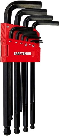 CRAFTSMAN Hex Key Allen Wrench Set with Ball-End, MM, 10 Piece (CMHT26029)