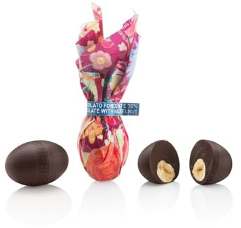 Venchi - Huevos de Chocolate, 1 kg, 70% Sabor Extra Oscuro con 'Avellana Piamonte' Enteras, Sin Gluten, Vegano, Colección Pascua, Idea de Regalo