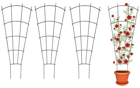 4 Pack 40cm/16 inch Plant Climbing Garden Trellis: Indoor Plant Trellis for Houseplant Climbing Outdoor Garden Trellis for Climbing Plants Backyard Flowers Vines