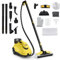 GiantexUK 2000W Steam Cleaner, 1.8L Tank Handheld Steam Mop with 15 Accessories & Child Lock, 5 Bar Household Steamer Cleaning Machine for Floor Window Carpet Car Tile (Yellow)