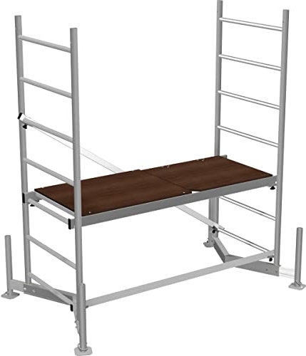 KRAUSE lih116 Leiter Gerüst Modular, 1500 mm x 600 mm Plattform, 1.95 m Länge