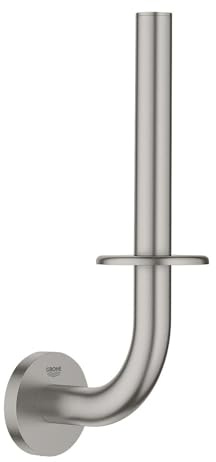 GROHE Essentials - Reservepapierhalter (Wandmontage, verdeckte Befestigung, zum Bohren oder Kleben), rund, chrom, 40385001