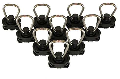 kuriershop 10 x Automotive Fitting per guide aeree, Kerl 500, portata LC 500 daN, acciaio zincato con retainer in plastica