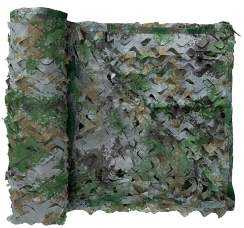 LOOGU Woodland Digital Camo Netting 16.5x20 FT, 150D Camouflage Net for Sunshade, Camping, Military, Hunting Blind, Party Decorations