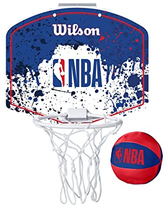 Wilson Minicanestro da Basket NBA TEAM MINI HOOP, Plastica, Rosso/Bianco/Blu (NBA)