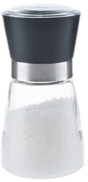 Molinillo de especias BuyWeek, molinillo manual de sal y pimienta, molinillo de condimentos transparente, herramienta de cocina, 180 ml(Negro)