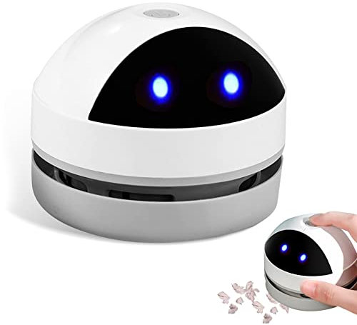 Sporgo Mini Tischstaubsauger: Tragbar Kabellos Mini Staubsauger, USB Wiederaufladbar Tischstaubsauger, Hohe Saugleistung Mini Tischsauger Schreibtisch für Deskto Reinigung Krümel, Haushalt, Büro (B)