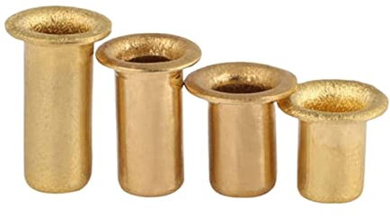 M4 4mm Rame Ottone Vias Rivetto Dadi Attraverso Foro Rivetti Passacavi Cavi DIN 7340 GB 876 (Color : 100Pcs_M4 X 10mm)