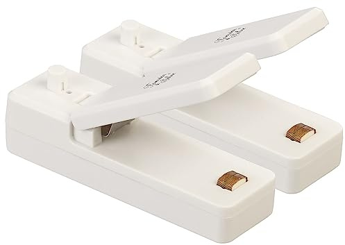 Rosenstein & Söhne Akku Folienschweißgeräte: 2er-Set Akku-Folien-Schweißgeräte, USB, mit Magnethalterung (Handschweißer, Vakuumversiegelter, Mini)
