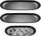 3 Pcs Bathroom Organiser Vanity Tray, Black Ornaments Plate, Decorative Cosmetic Trinket Tray, Small & Large Stainless Steel Oval Storage Trays for Candle Key Jewelry Dish