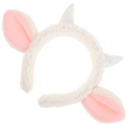 FRCOLOR Fascia Orecchie di Pecora in Peluche Fascia per Capelli Orecchie di Agnello Carina per Donne in Pelliccia Sintetica per Cosplay