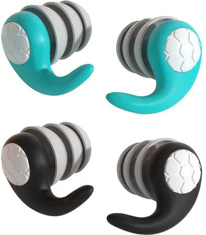 Lot de 2 paires de bouchons d'oreilles de natation pour enfants, imperméables et réutilisables en silicone pour la natation, la natation, la douche, le surf, la plongée, la piscine (S)