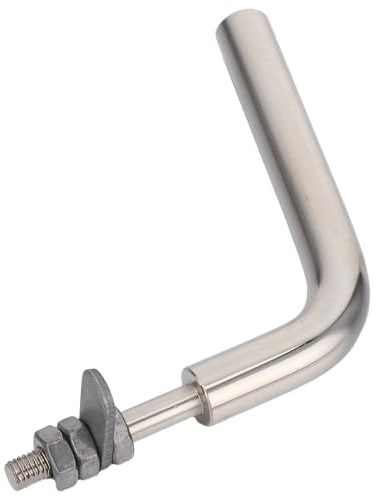 WRITWAA Poignée de Porte de Cheminée en Acier Inoxydable Argenté, Ensemble de Poignée de Porte de Poêle Résistant la Chaleur, Construction Robuste et Anti-saleté pour Accessoires