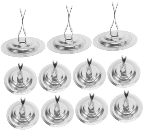 JECOMPRIS Porta Segnaposto Tavolo Supporto Rotondo per Carte e Numeri 12 Pezzi in Acciaio Inossidabile Argento, Multifunzione Base Stabile, per Matrimoni ed Eventi
