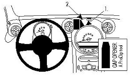Brodit | ProClip Fahrzeughalter 854661 | Made IN Sweden | Mittelbefestigung | für linkslenkende Fahrzeuge | passt für alle Brodit Gerätehalter, schwarz