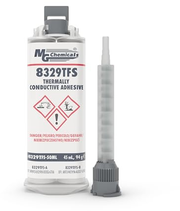 MG Chemicals 8329TFS Thermally Conductive Adhesive, Slow Cure, 45 mL Dual Pneumatic Dispenser