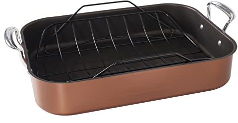 Nordic Ware Turkey Roaster with Rack, Copper